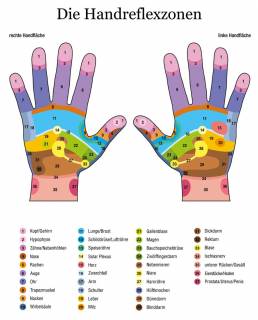 Hand Reflexzonen Karte